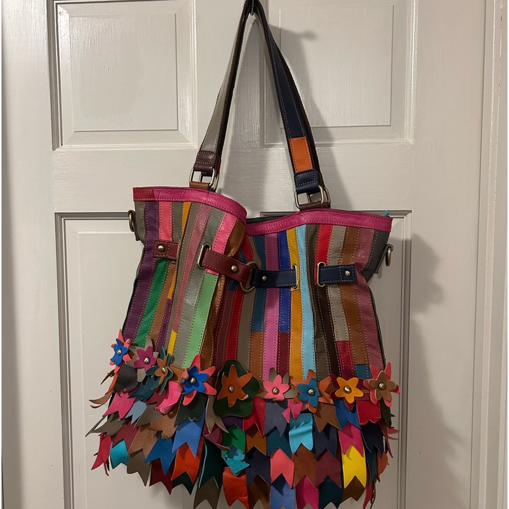 Muti Color New Genuine American Leather Bag w/ Coin Purse
